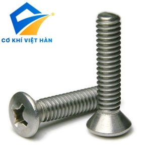 Vít pake đầu ô van thân bu lông inox din 966