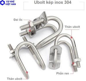 Ubolt đôi inox | Ubolt kép inox