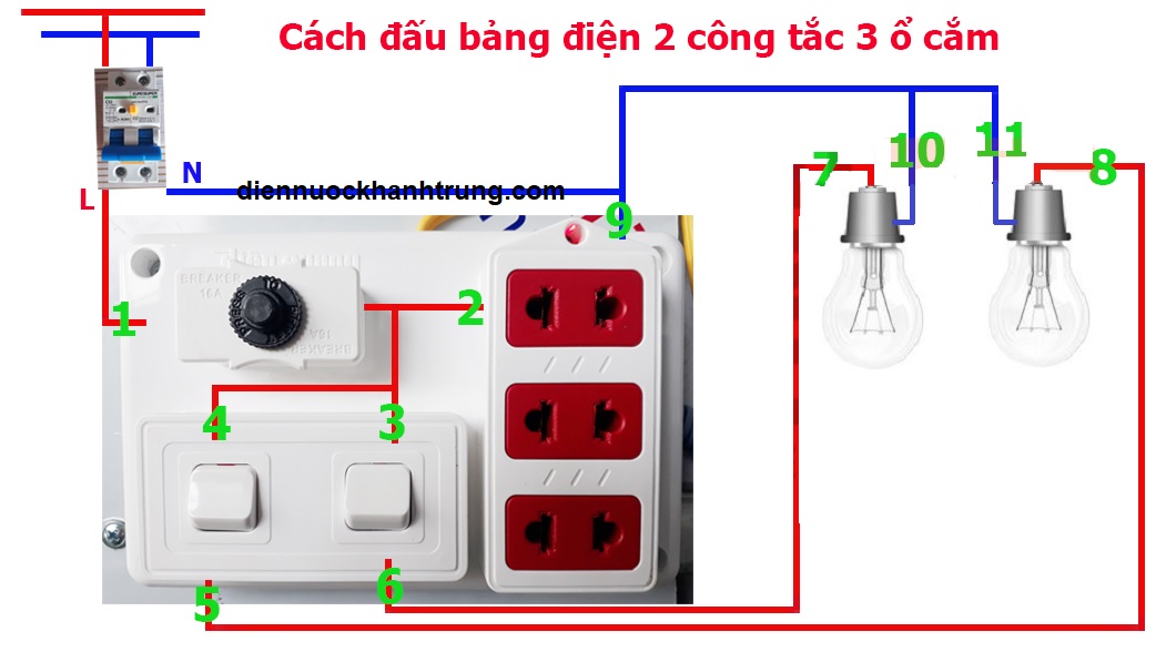 cách đấu công tắc điện