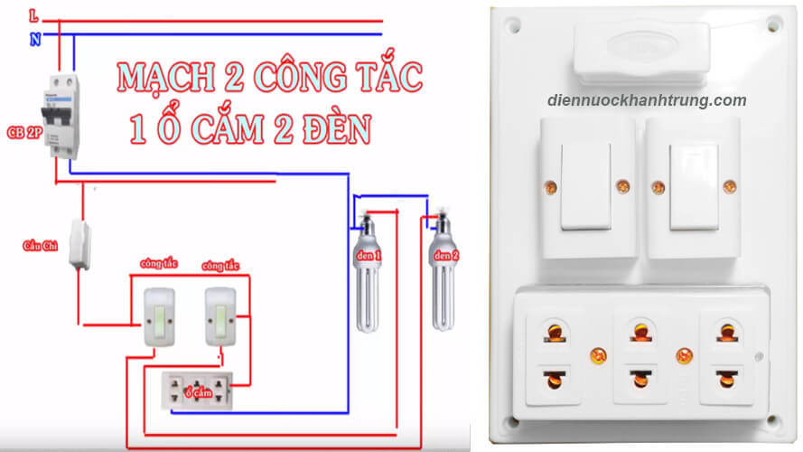 cách đấu công tắc điện